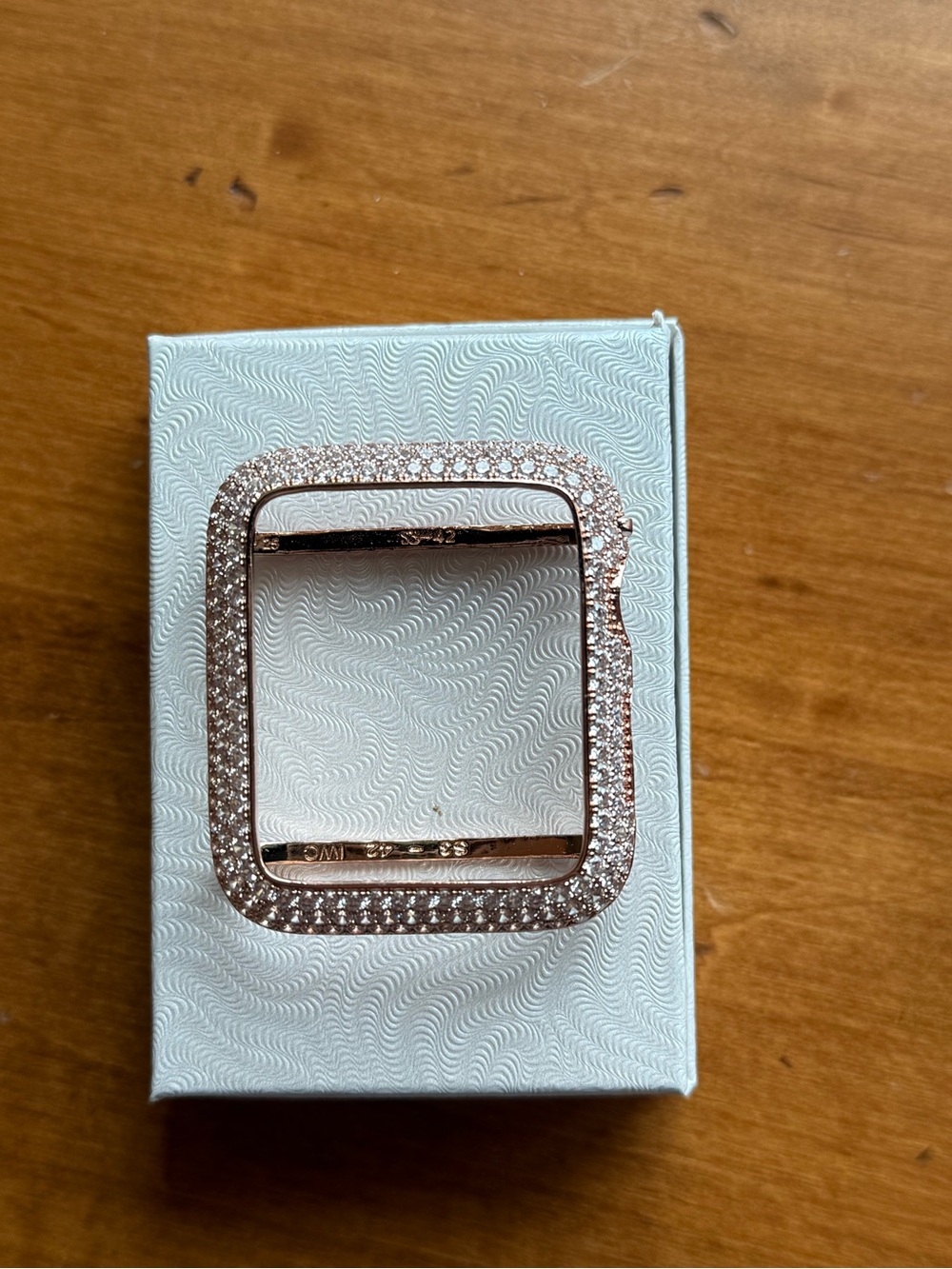 Rose Gold Rhinestone Apple Watch Frame Case - Women Accessories